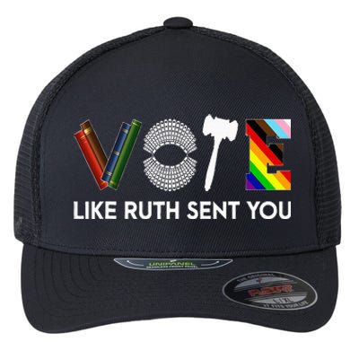 Funny Vote Like Ruth Sent You Gavel Feminists Lgbt Pride Flexfit Unipanel Trucker Cap