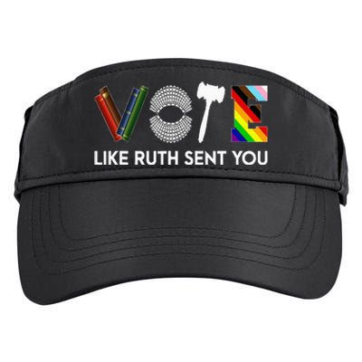 Funny Vote Like Ruth Sent You Gavel Feminists Lgbt Pride Adult Drive Performance Visor