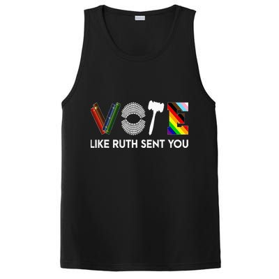 Funny Vote Like Ruth Sent You Gavel Feminists Lgbt Pride PosiCharge Competitor Tank