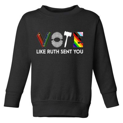 Funny Vote Like Ruth Sent You Gavel Feminists Lgbt Pride Toddler Sweatshirt