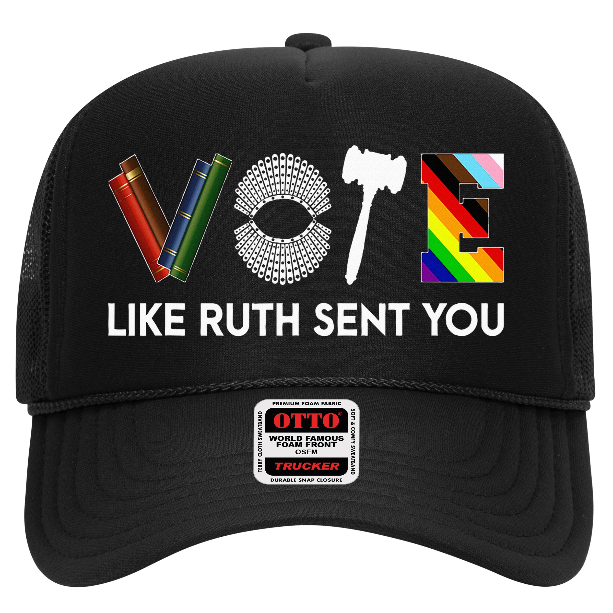 Funny Vote Like Ruth Sent You Gavel Feminists Lgbt Pride Hat