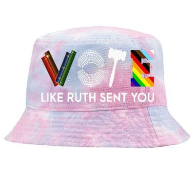 Funny Vote Like Ruth Sent You Gavel Feminists Lgbt Pride Tie-Dyed Bucket Hat