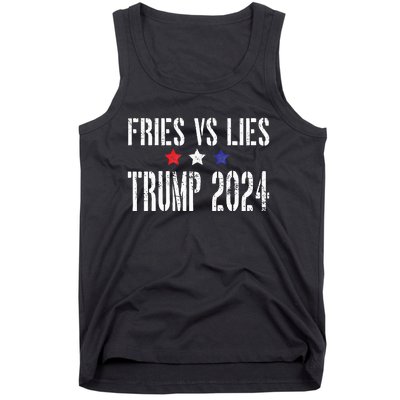 Fries Vs Lies Trump 2024 French Fries Trump Vance 2024 Tank Top