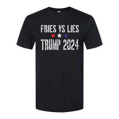 Fries Vs Lies Trump 2024 French Fries Trump Vance 2024 Softstyle CVC T-Shirt