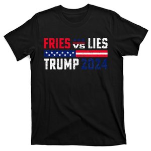 Fries Vs Lies Trump 2024 French Fries Trump Vance 2024 T-Shirt