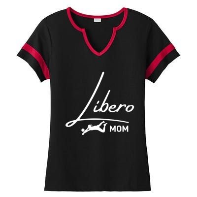 Fun Volleyball Libero Mom Graphic Gift Ladies Halftime Notch Neck Tee