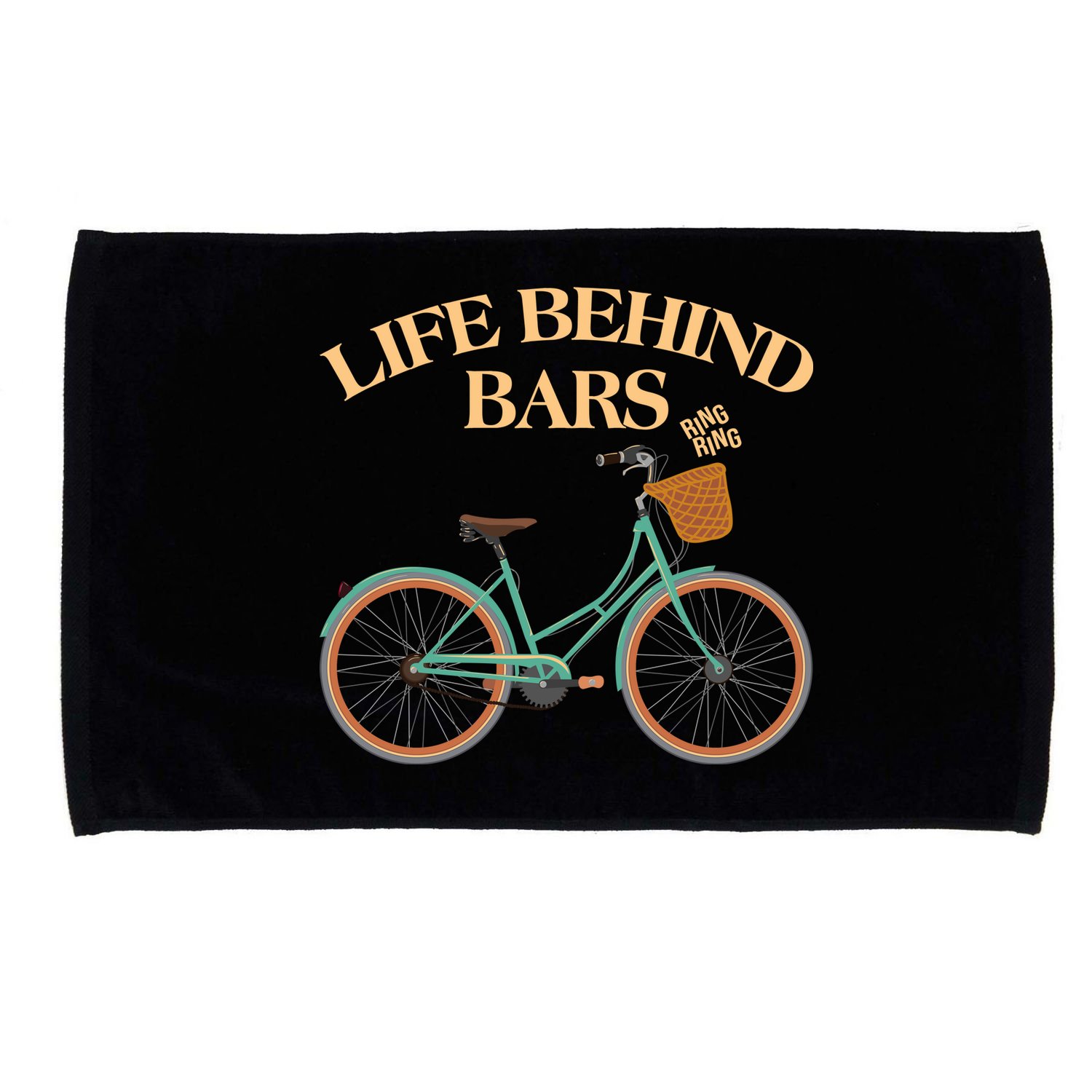 Funny VIntage Life Behind Bars Bike Bicycle Fan Microfiber Hand Towel