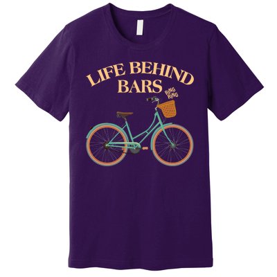 Funny VIntage Life Behind Bars Bike Bicycle Fan Premium T-Shirt