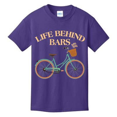 Funny VIntage Life Behind Bars Bike Bicycle Fan Kids T-Shirt