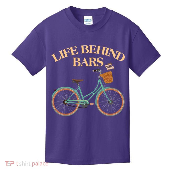 Funny VIntage Life Behind Bars Bike Bicycle Fan Kids T-Shirt