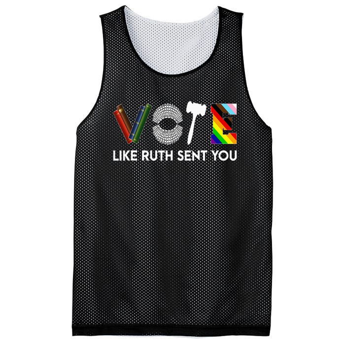 Funny Vote Like Ruth Sent You Gavel Feminists Lgbt Pride Mesh Reversible Basketball Jersey Tank