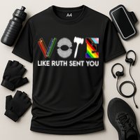 Funny Vote Like Ruth Sent You Gavel Feminists Lgbt Pride Cooling Performance Crew T-Shirt