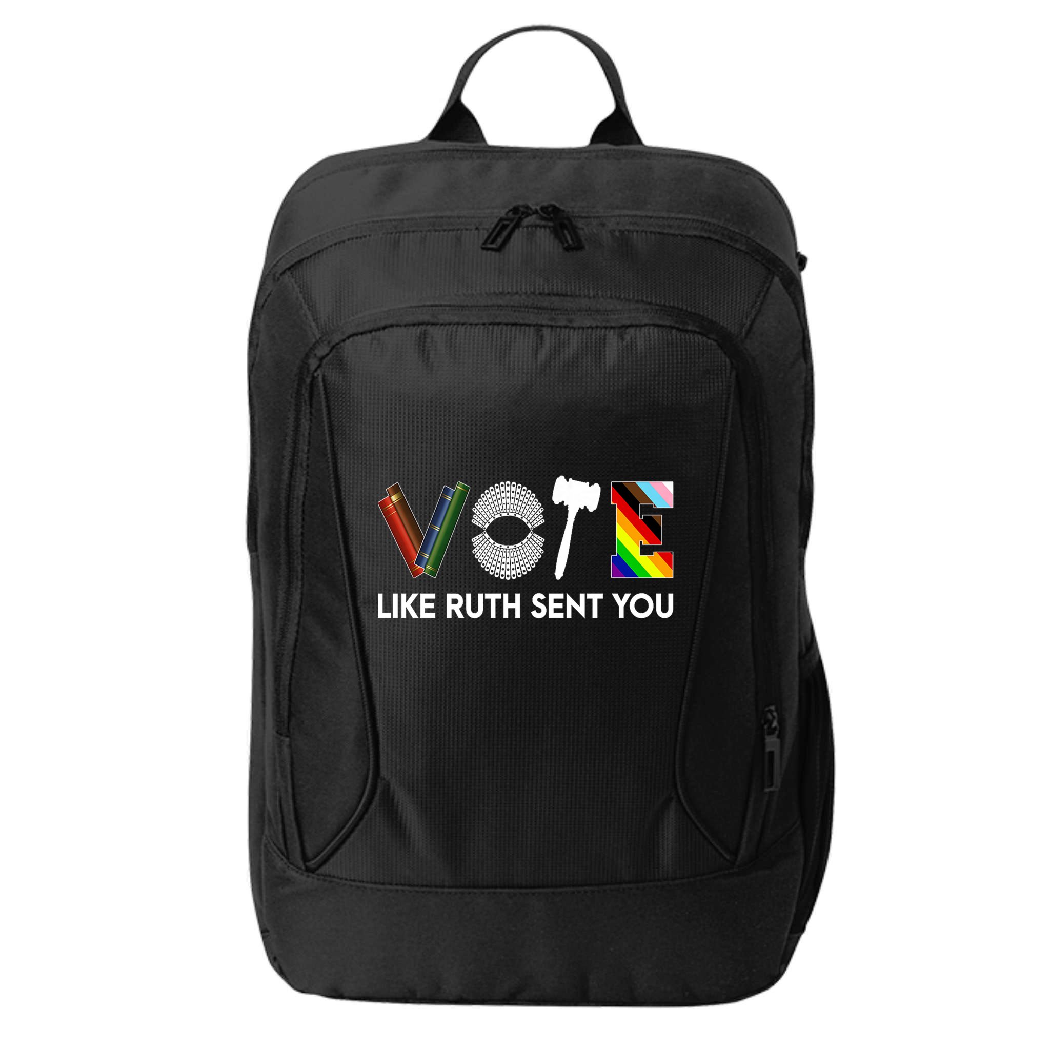 Funny Vote Like Ruth Sent You Gavel Feminists Lgbt Pride City Backpack