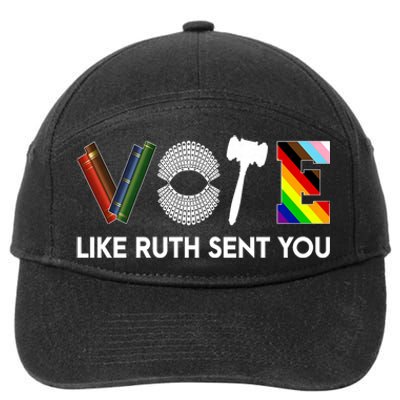 Funny Vote Like Ruth Sent You Gavel Feminists Lgbt Pride 7-Panel Snapback Hat