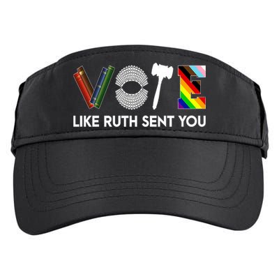 Funny Vote Like Ruth Sent You Gavel Feminists Lgbt Pride Adult Drive Performance Visor
