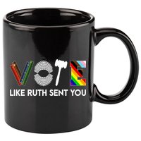 Funny Vote Like Ruth Sent You Gavel Feminists Lgbt Pride 11oz C Handle Ceramic Mug