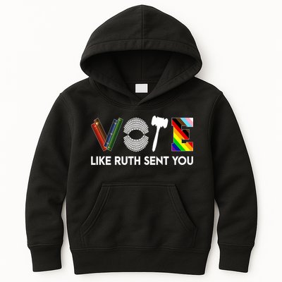Funny Vote Like Ruth Sent You Gavel Feminists Lgbt Pride Kids Hoodie