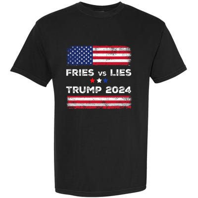 Fries Vs Lies Trump 2024 French Fries Trump Vance 2024 Vintage Design Garment-Dyed Heavyweight T-Shirt