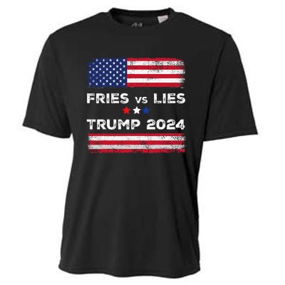 Fries Vs Lies Trump 2024 French Fries Trump Vance 2024 Vintage Design Cooling Performance Crew T-Shirt