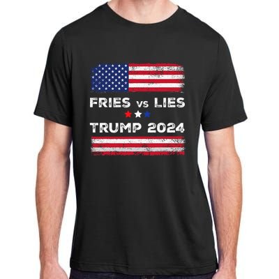 Fries Vs Lies Trump 2024 French Fries Trump Vance 2024 Vintage Design Adult ChromaSoft Performance T-Shirt