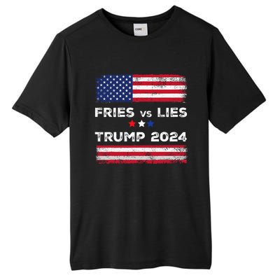 Fries Vs Lies Trump 2024 French Fries Trump Vance 2024 Vintage Design Tall Fusion ChromaSoft Performance T-Shirt