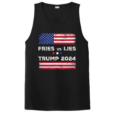 Fries Vs Lies Trump 2024 French Fries Trump Vance 2024 Vintage Design PosiCharge Competitor Tank