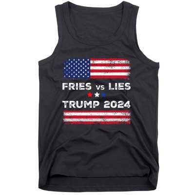 Fries Vs Lies Trump 2024 French Fries Trump Vance 2024 Vintage Design Tank Top