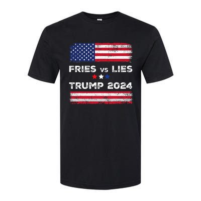 Fries Vs Lies Trump 2024 French Fries Trump Vance 2024 Vintage Design Softstyle CVC T-Shirt