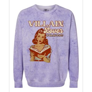 Funny Villain Lover Bookish Dark Romance Book Lover Colorblast Crewneck Sweatshirt