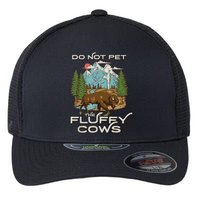 Funny Vintage Look Yellowstone National Park Bison Lover Flexfit Unipanel Trucker Cap