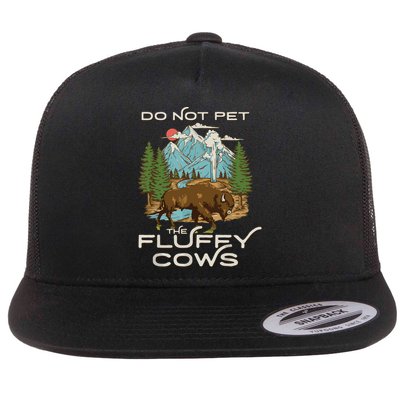 Funny Vintage Look Yellowstone National Park Bison Lover Flatbill Hat