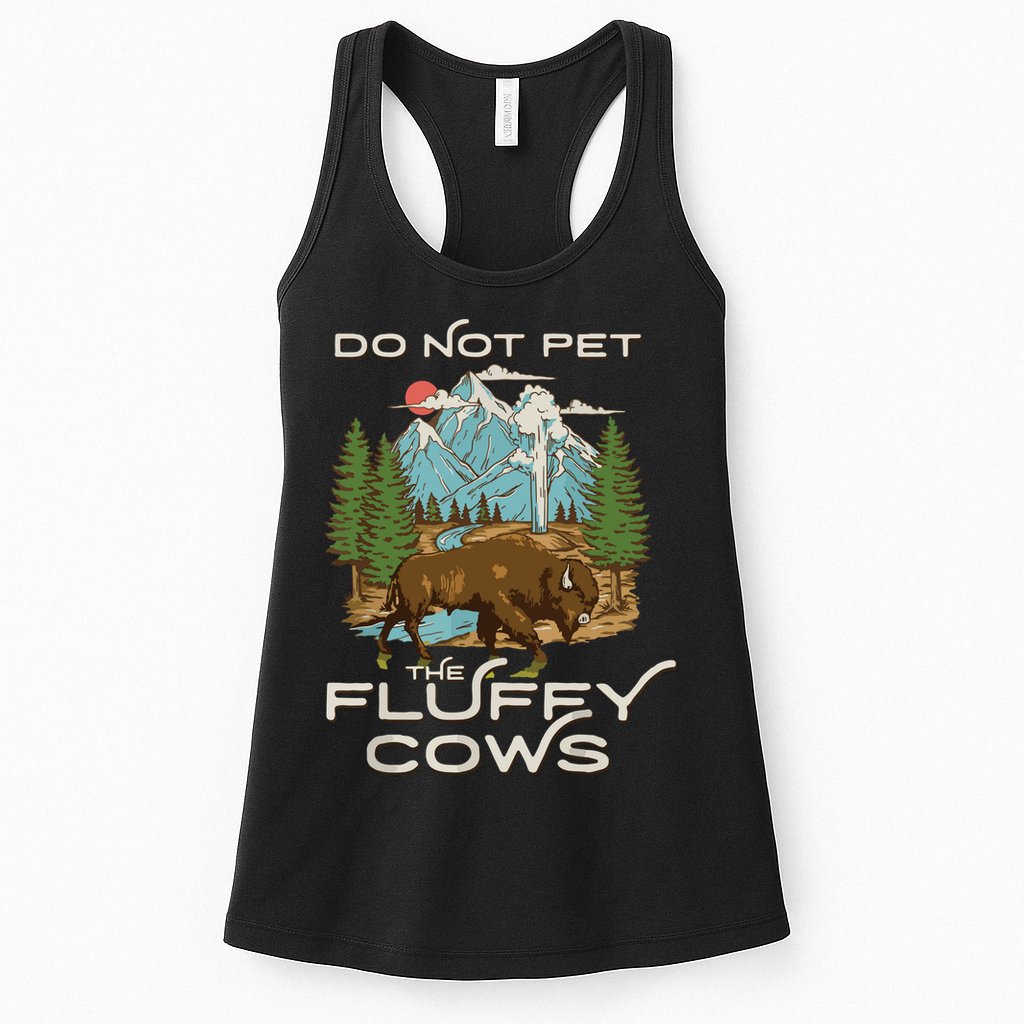 Funny Vintage Look Yellowstone National Park Bison Lover Womens Tank Top