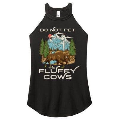 Funny Vintage Look Yellowstone National Park Bison Lover Women's Perfect Tri Rocker Tank