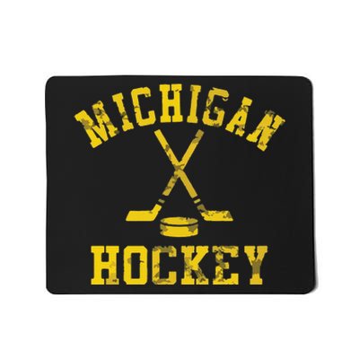 Funny Vintage Michigan Hockey Mousepad