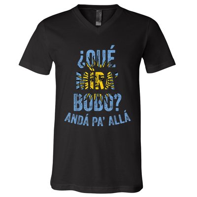 Funny Viral Meme Qué Miras Bobo, Qué Mira Bobo V-Neck T-Shirt