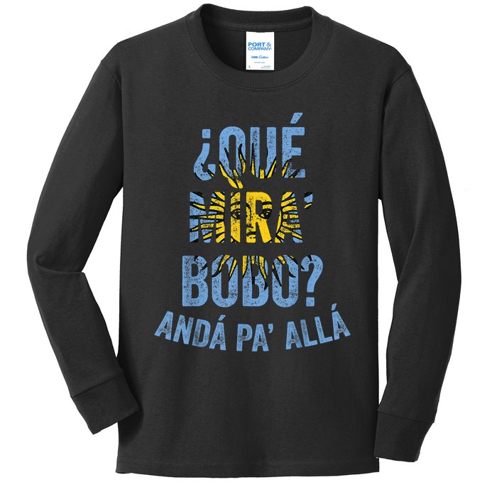 Funny Viral Meme Qué Miras Bobo, Qué Mira Bobo Kids Long Sleeve Shirt