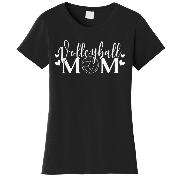 funny Volleyball Mom Leopard Volleyball Coach Team Women's T-Shirt