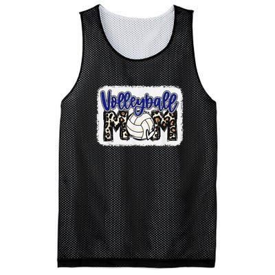 funny Volleyball Mom Blue Leopard Volleyball Coach Team Mesh Reversible Basketball Jersey Tank