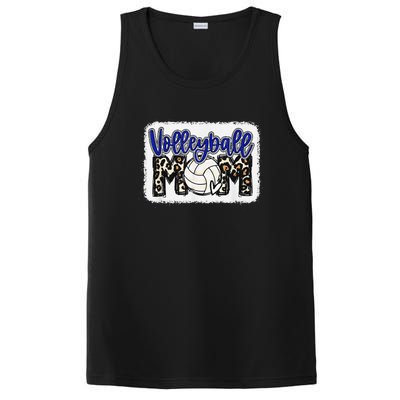 funny Volleyball Mom Blue Leopard Volleyball Coach Team PosiCharge Competitor Tank