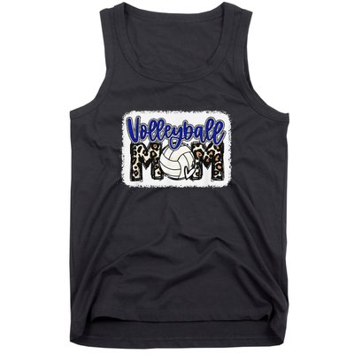 funny Volleyball Mom Blue Leopard Volleyball Coach Team Tank Top