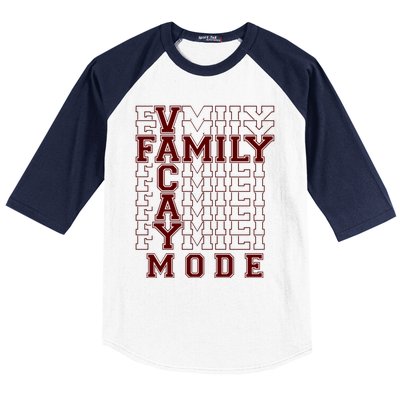 Family Vacay Mode Cute Gift Family Vacation Cute Gift Maroon Cool Gift Baseball Sleeve Shirt