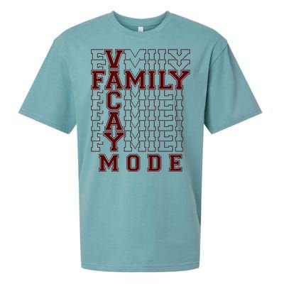 Family Vacay Mode Cute Gift Family Vacation Cute Gift Maroon Cool Gift Sueded Cloud Jersey T-Shirt