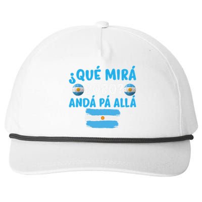 funny viral meme Argentina Qué Mira Bobo Qué Miras Bobo Snapback Five-Panel Rope Hat