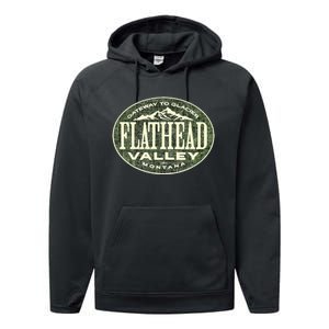 Flathead Valley Montana Performance Fleece Hoodie