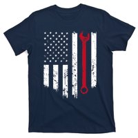 Funny Vintage Mechanic Distressed American Flag Gift T-Shirt