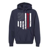 Funny Vintage Mechanic Distressed American Flag Gift Premium Hoodie