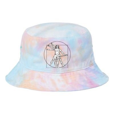 Funny Vitruvian Man Guitar Music Player Tie Dye Newport Bucket Hat