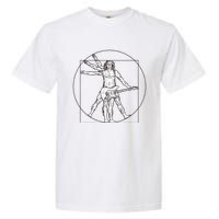 Funny Vitruvian Man Guitar Music Player Garment-Dyed Heavyweight T-Shirt