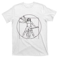 Funny Vitruvian Man Guitar Music Player T-Shirt