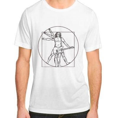 Funny Vitruvian Man Guitar Music Player Adult ChromaSoft Performance T-Shirt